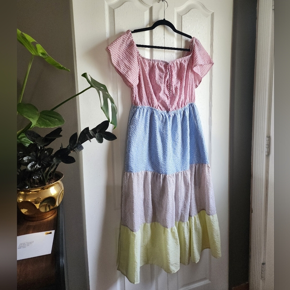 Urban Outfitters gingham tiered dress - Picture 1 of 4
